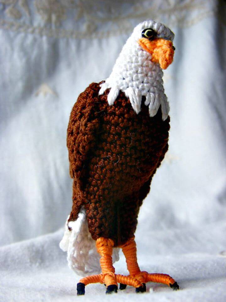 How To Free Crochet Bald Eagle Amigurumi Pattern