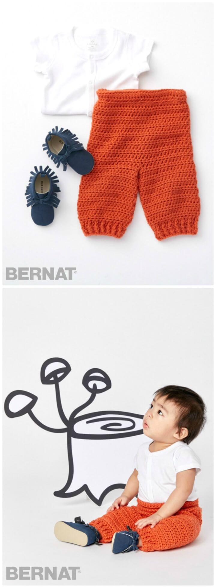 crochet baby pants with feet