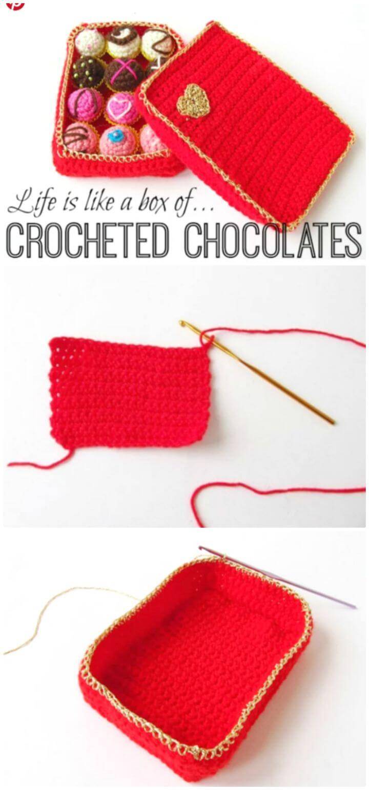 Crochet Sweet Box Of Chocolates - Free Valentine Day Pattern