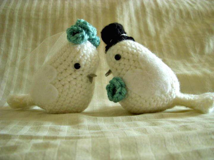 Crochet Bride And Groom Lovebirds- Free Pattern