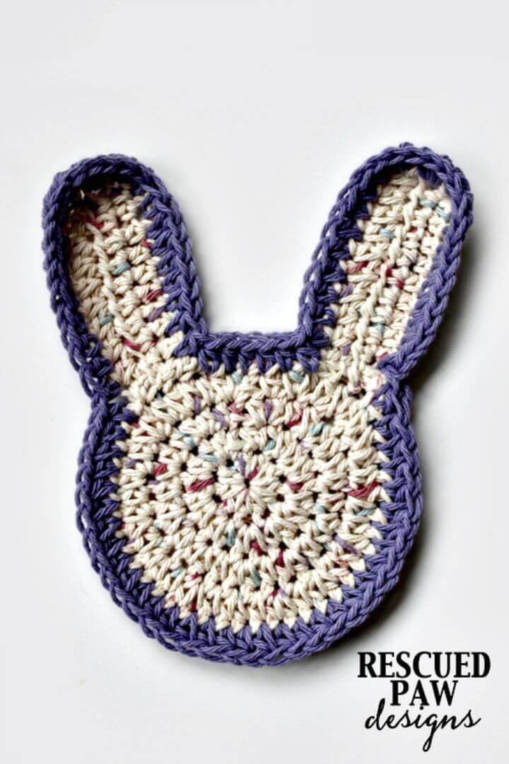 How To Crochet Bunny Washcloth - Free Pattern