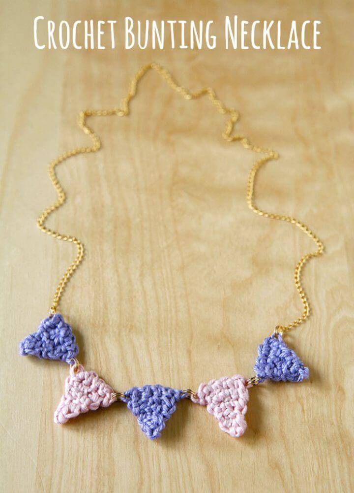 Crochet Bunting Necklace - Free Pattern