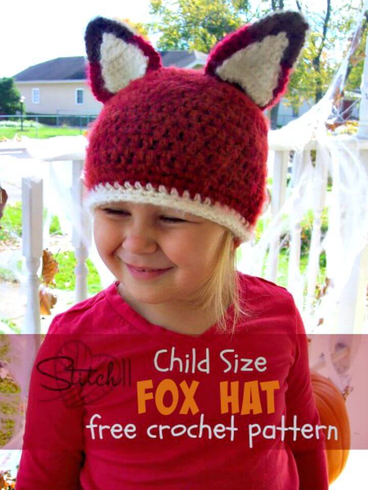 How To Crochet Child Size Fox Hat–Free Pattern