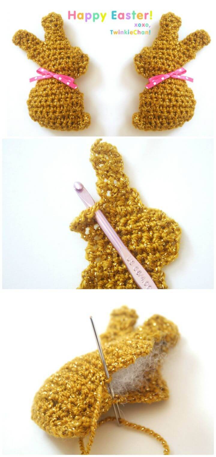 Free Crochet Chocolate Easter Bunny Mini-Plush Pattern