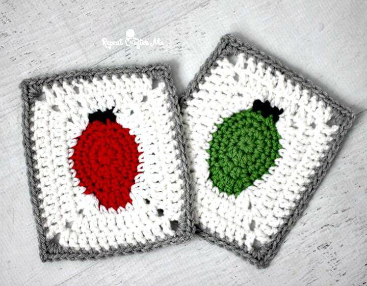How To Free Crochet Christmas Lights Granny Square Pattern