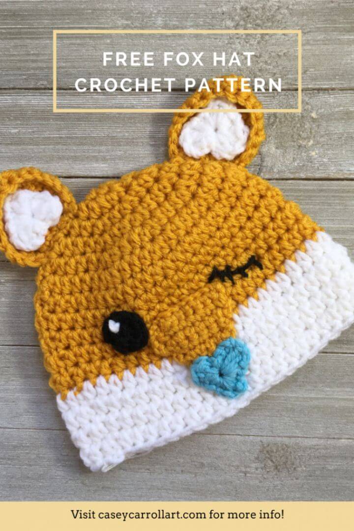 50 Free Crochet Fox Patterns Crochet Fox Hat ⋆ DIY Crafts