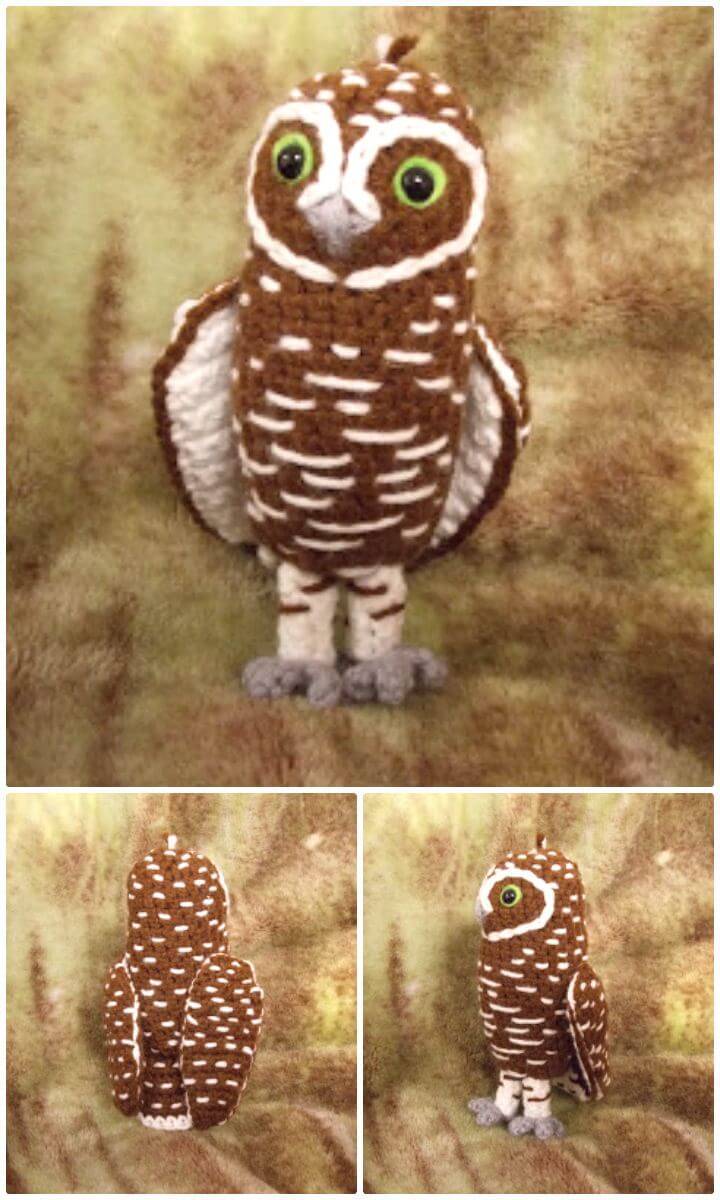 Free Crochet Digger the Burrowing Owl Pattern