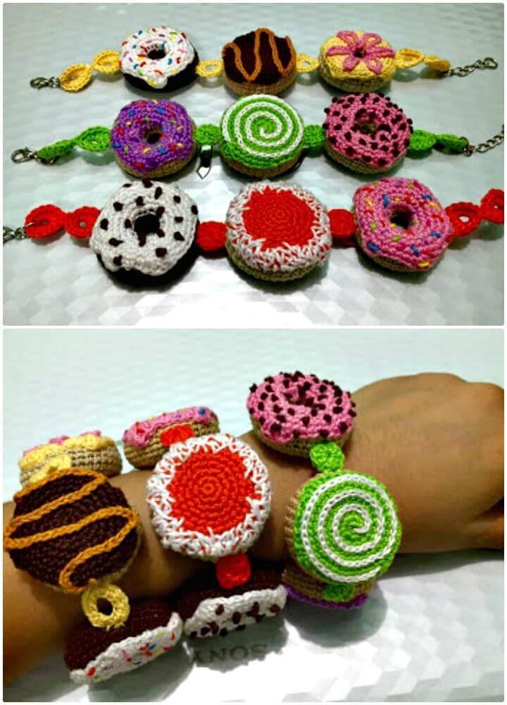 How To Crochet Donuts Bracelet Free Pattern