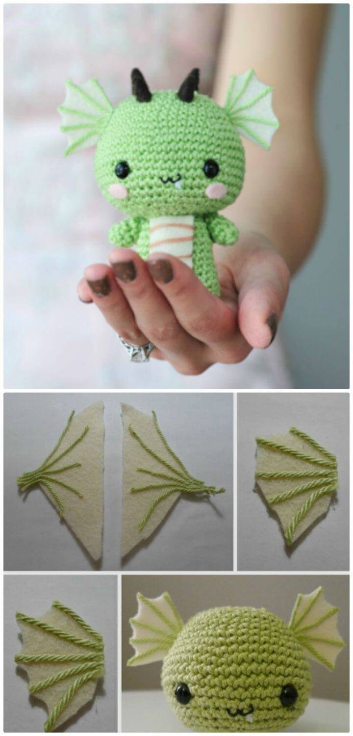 Easy Free Crochet Dragon Amigurumi Pattern