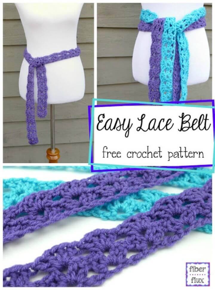 How To Crochet Easy Lace Belt - Free Pattern