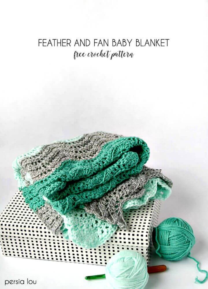 Feather and Fan Crochet Blanket - Free Pattern