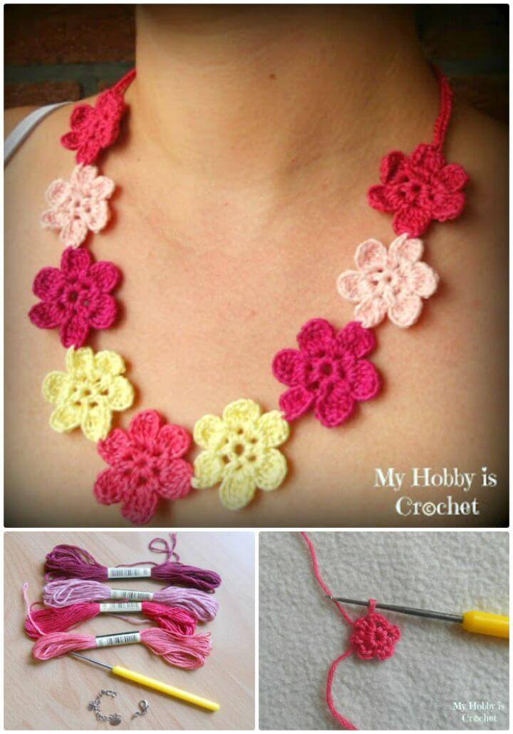 Crochet Necklace - 27 Free Crochet Patterns ⋆ DIY Crafts