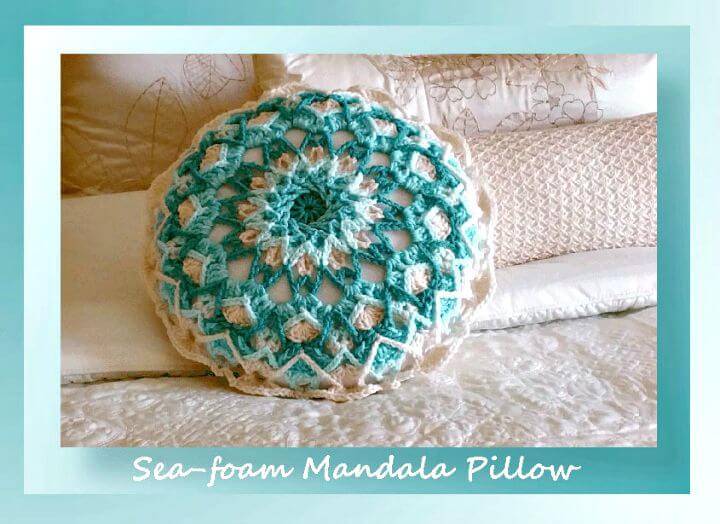 Free Crochet Foam Mandala Pillow Pattern