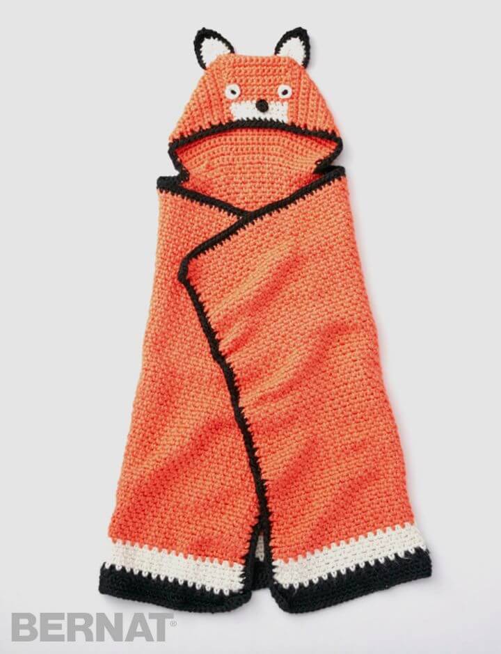 Crochet Baby's Fox Blanket Free Pattern