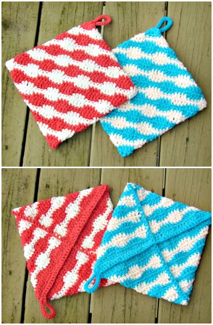 Free Crochet Two Potholder Pattern