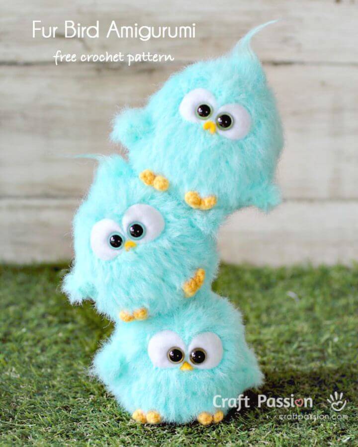 Free Crochet Fur Bird Amigurumi Pattern
