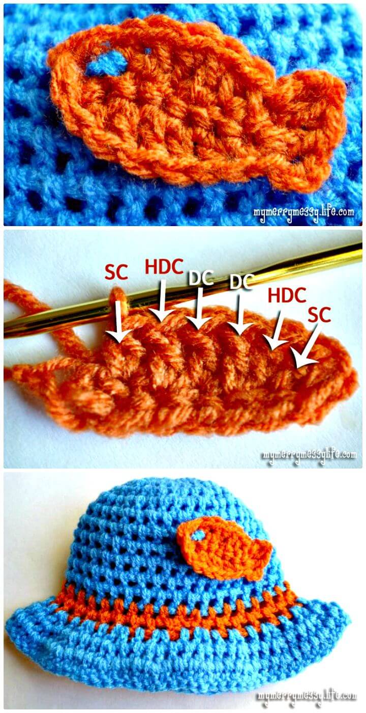 Free Crochet Goldfish Appliqué Pattern