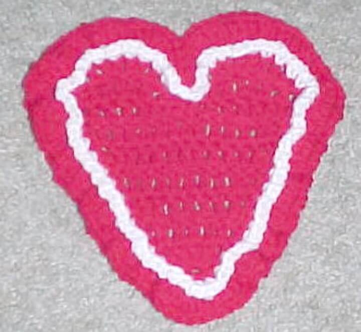 How To Free Crochet Gorgeous Heart Coaster Pattern