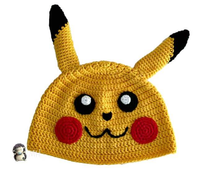 This Free Pokemon Pikachu Inspired Crochet Hat Pattern