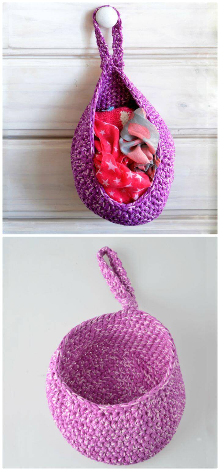 Free Crochet Hanging Basket Pattern