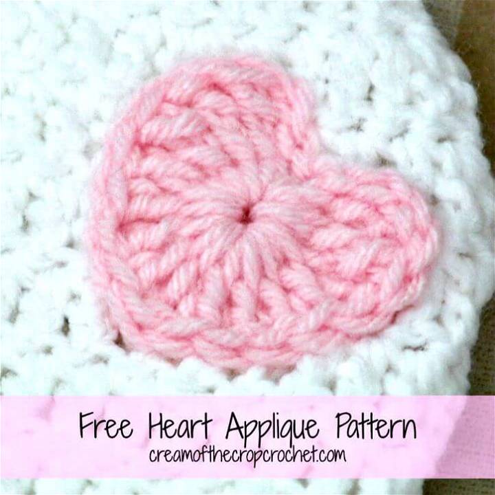 How To Crochet Heart Applique – Free Pattern