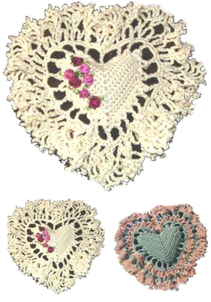 Easy Free Crochet Heart Pillow Pattern