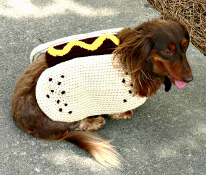 Free Crochet Hot Dog Crochet Coat Pattern