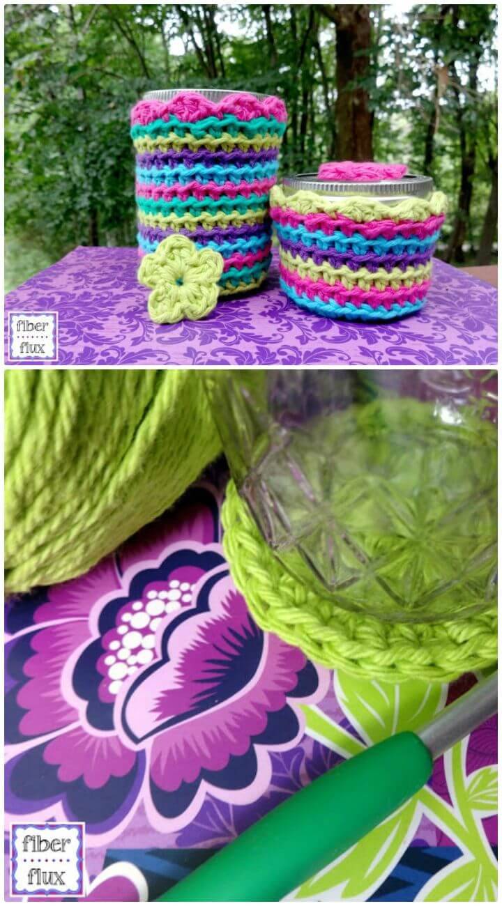 How To Crochet Jelly Jar Covers - Free Pattern