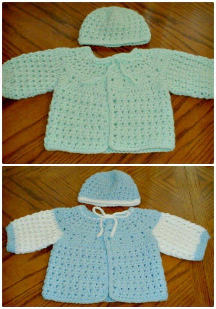 How To Free Crochet Karen's X Stitch Sweater Set Pattern