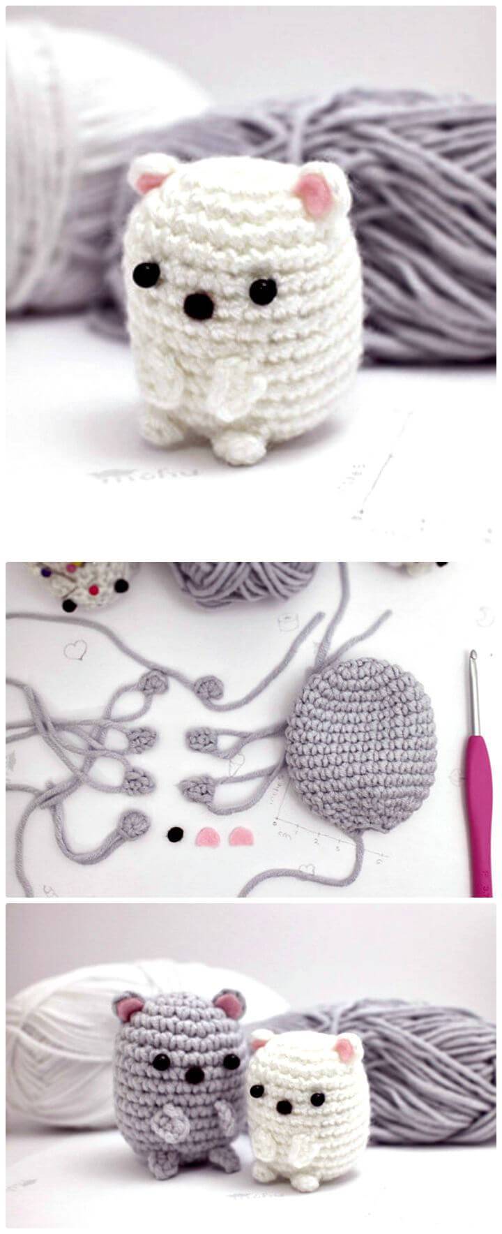 How To Crochet Kawaii Polar Bear Pattern