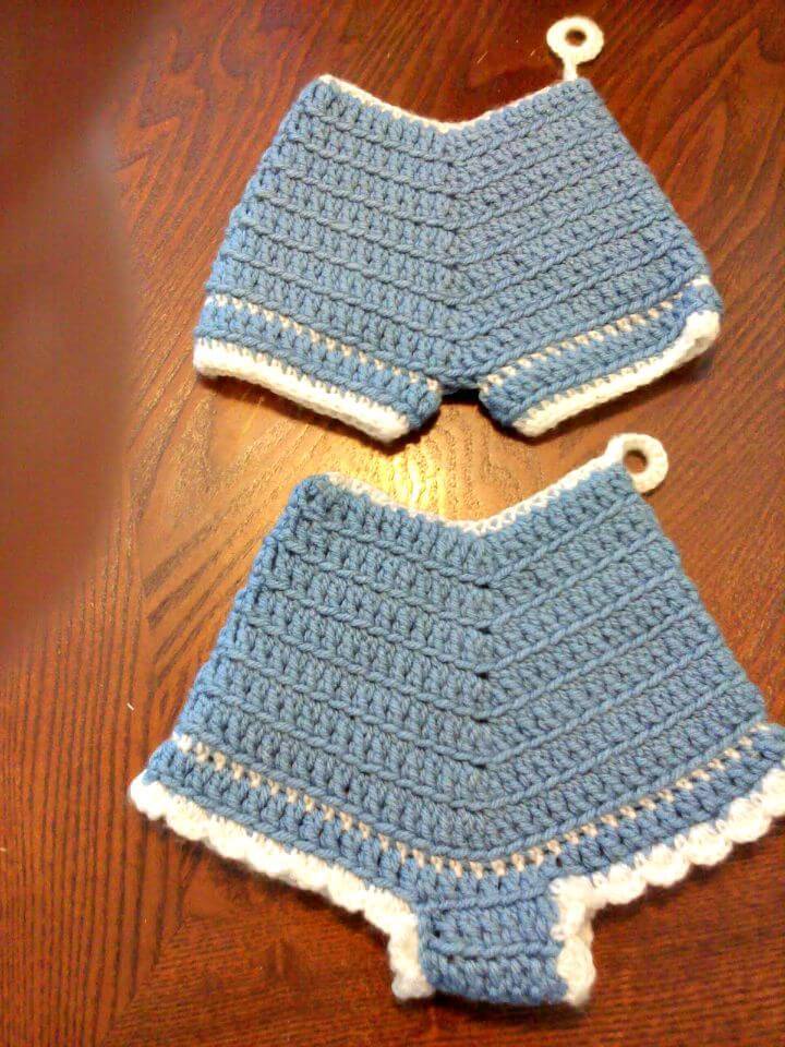 Crochet Little Girl Potholders - Free Pattern