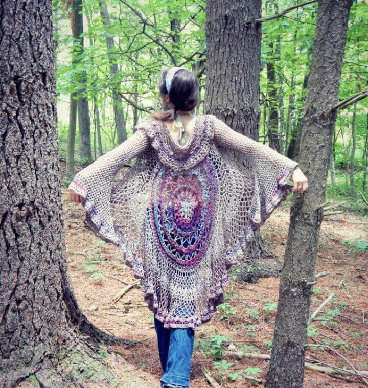 Crochet Lotus Mandala Duster