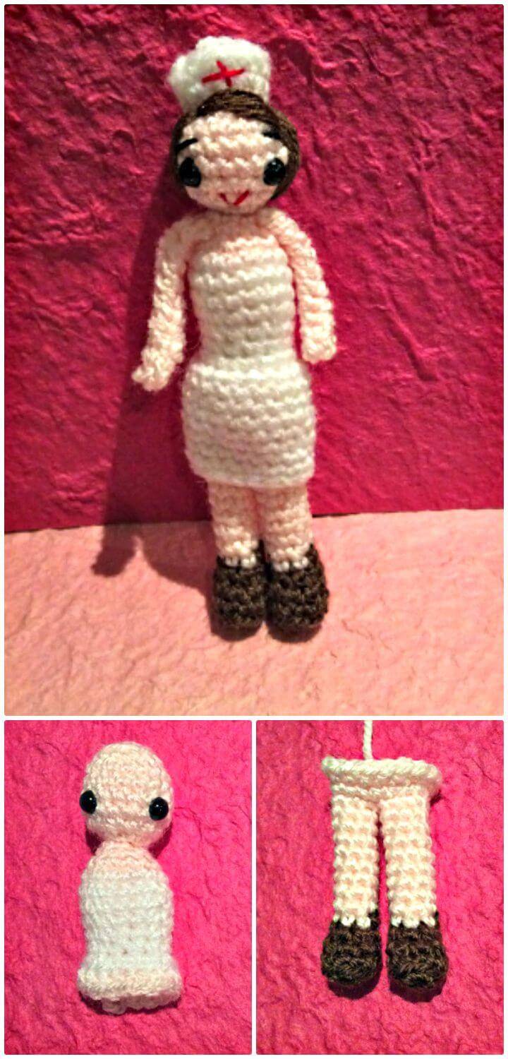Crochet Monika The Nurse - Free Amigurumi Pattern