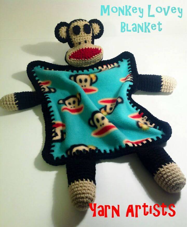 monkey lovey blanket