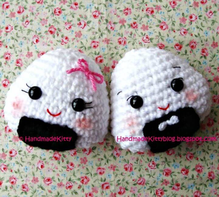Crochet Onigiri Couple Amigurumi Pattern