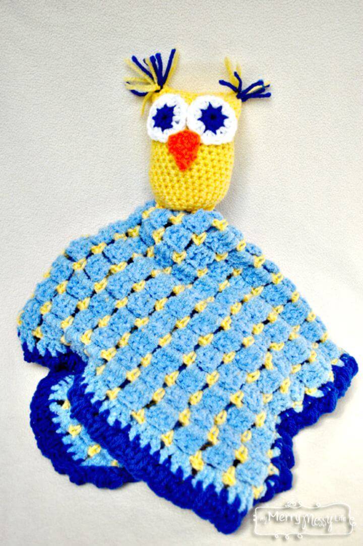 How To Free Crochet Owl Blanket Lovey Pattern