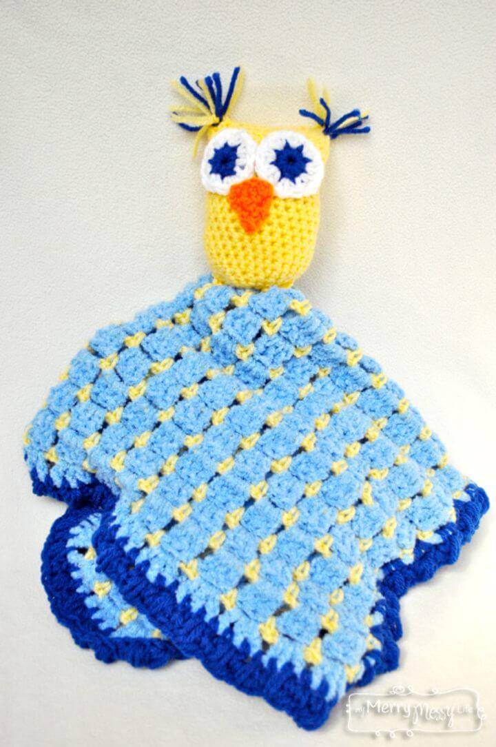 Crochet Owl Blanket Lovey – Free Pattern