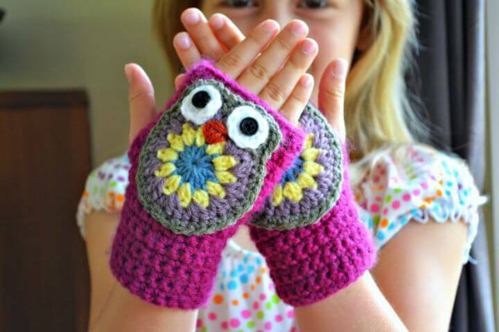 Crochet Owl Mittens- Free Amigurumi Patterns