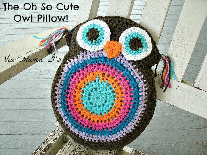 Easy Free Crochet Owl Pillow Pattern