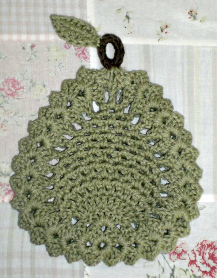 How To Crochet Pear Trivet - Free Pattern