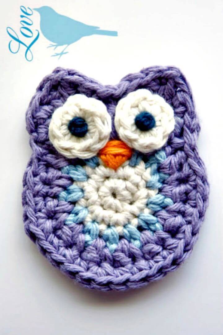 Crochet Purple Color's Owl Pattern