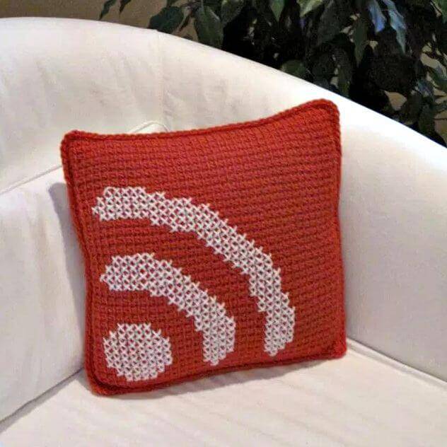 Free Crochet RSS Feed Pillow And Stitch