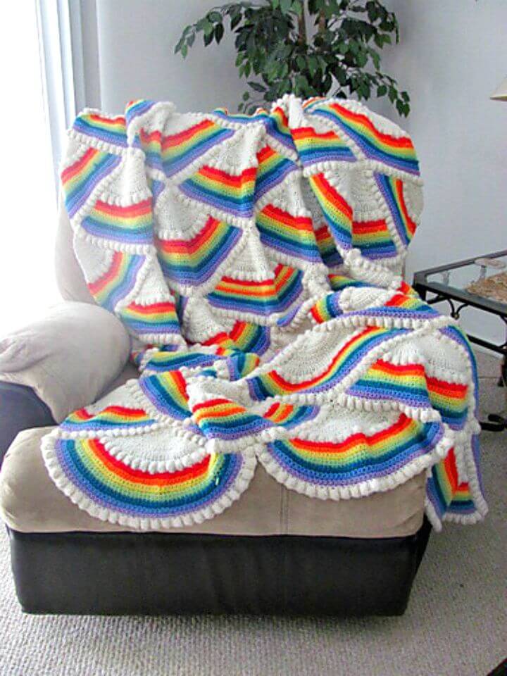 How to Crochet Rainbow Afghan Free Pattern
