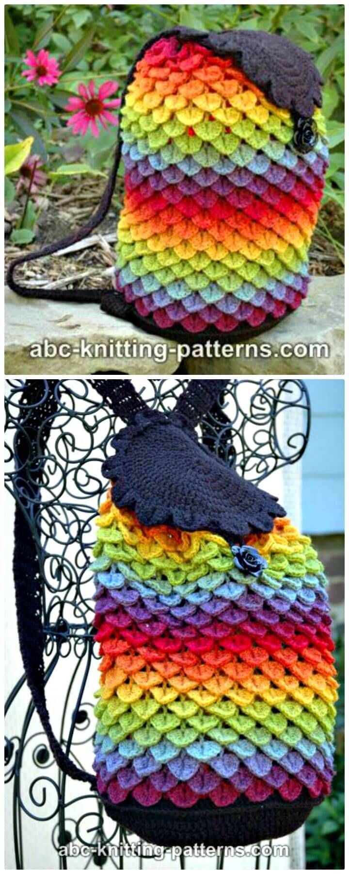 Crochet Rainbow Dragon Backpack – Free Pattern