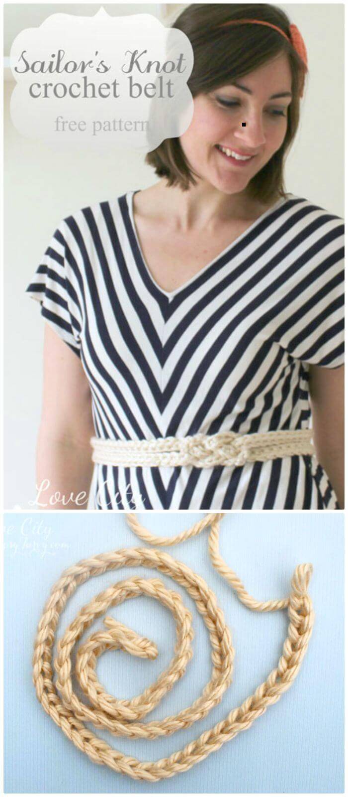 Crochet Sailor’s Knot Belt - Free Pattern