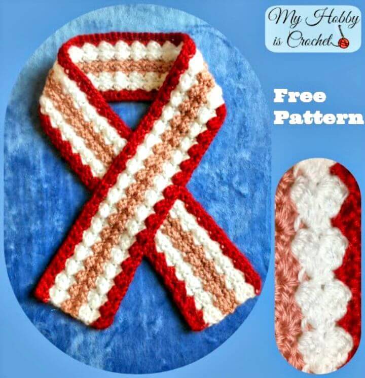 Free Crochet Scarf Valentine Toddler - Adult Pattern