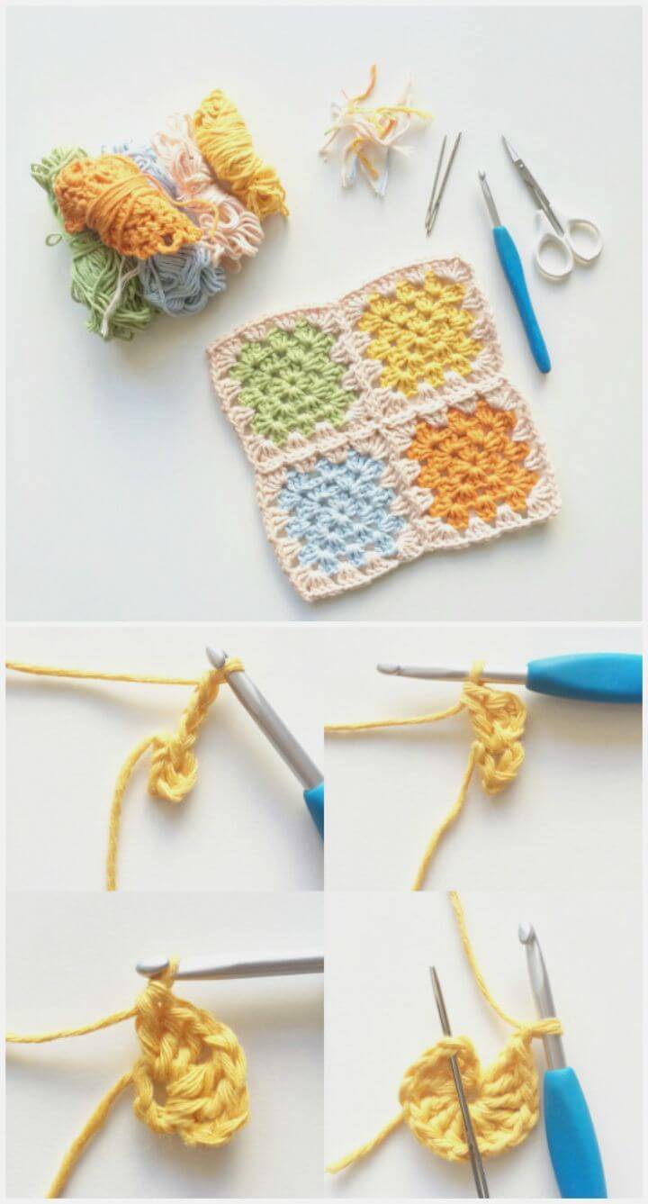 Crochet Simple Granny Square Potholder - Free Pattern