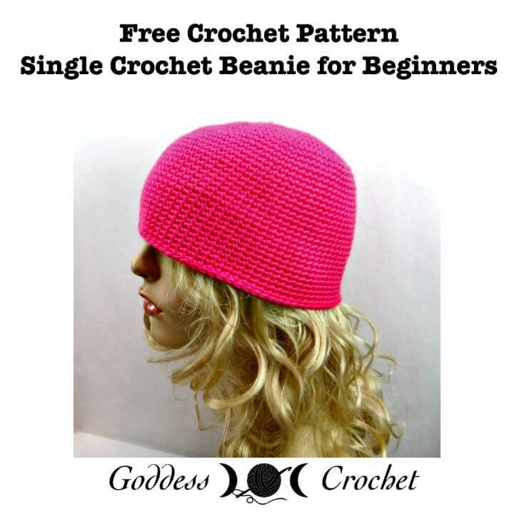 Easy Crochet Single Beanie For Beginners – Free Crochet Pattern
