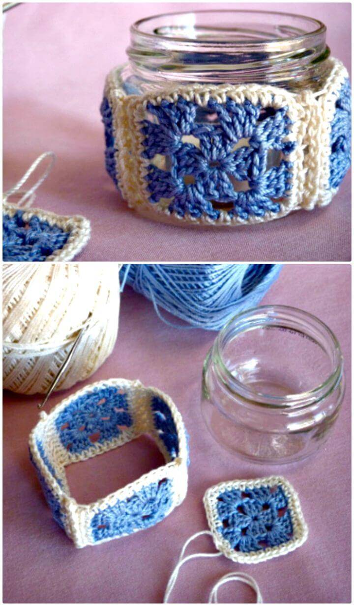 Free Crochet Small Jelly Jar Covers Pattern