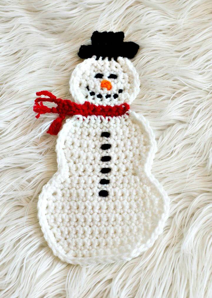 Free Crochet Snowman Pot Holder Pattern